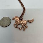 Western Copper Horse Stallion Pendant 32 Inch Necklace Brown Photo 8
