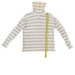 J.Crew  Women Turtle Neck Top Knit Sweater XS Stripes Beige White Pastel Cotton Photo 5
