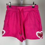 Queen of Sparkles Pink Sequin Heart Shorts Size Small Valentines Mood Photo 12