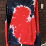 NWT Colortone Tie Dye Crewneck Sweatshirt Freedom Red White Blue Unisex M Multiple Size M Photo 0