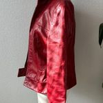 Andrew Marc  Women's Red Leather Jacket  Photo 1