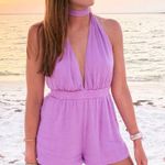 Lulus Purple Long Strap Romper Photo 0