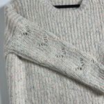 POL  Small Confetti Knit Sweater Neutral Boho Cozy Lightweight Pullover Photo 3