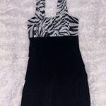 Sweet Storm Halter Tie Black Zebra Print Dress Photo 0