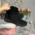 Skechers Sketchers Air Cooled Goga Mat Black Booties Slip On Ankle Boot Photo 4