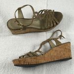 Tahari 8.5 Star Strappy Leather wedge sandals Photo 0