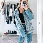 Avec Les Filles Blue Ditsy Floral Denim Jacket Photo 2