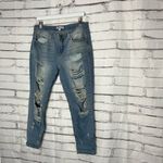 Cello  Jeans Distressed Mid Rise Light Wash Boyfriend Denim Women’s 11 Ripped Y2K Photo 7