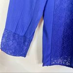 Anthropologie  Meadow Rue Salina Royal Blue Lace Blouse S Photo 2