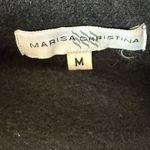 Marisa Christina Womens Black Fleece Holiday Jacket Medium Appliqués Christmas Photo 6