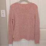 Loft  Button Shoulder Crewneck Knit Sweater in Pink Photo 2