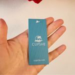 Cupshe  Red Ribbed Bralette Bikini Top Cut out Front Hook Closure Back Small NEW Photo 3