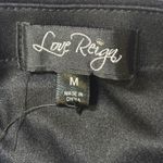 Love Reign  Black Strapless Jumpsuit Teal Sequin Bodice Wide Leg M Whimsigoth Photo 5