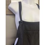 Aerie  Dark Gray Gauze Overalls Pockets Adjustable Straps Rolled Hem Medium NWT Photo 2