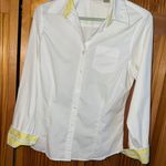 L.L. Bean White Shirt with Yellow Collar Photo 0