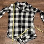 Victoria's Secret  Flannel Romper Black White Buffalo Plaid Pajamas Size XS  Photo 13