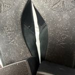 Naya Anthropologie Boots Womens 10M Lightning Black Heeled Leather Zip Buckle Size 10 Photo 8