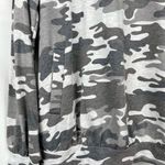 New Directions Gray Camouflage Cowl Neck Sweatshirt Large Photo 1