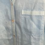 Sigrid Olsen Women’s Blue Button Down Linen Shirt Sz M GUC Comfy Lightweight Photo 35