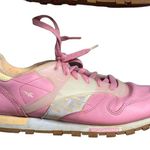 Reebok  Pink and Cream Retro Sneakers with Gum Sole Photo 8