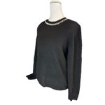 Vera Wang Simply  Knit Sweater Women's Sz Xs Necklace Sweater Diamonds Holiday Photo 2