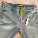 TRACTR Lt Blue Denim Cropped Cuffed Box Jeans Womens Mid Photo 7