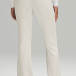 Lululemon NEW  Brushed Softstreme Ribbed Zip Flared Pant Size 12 NWOT bone cream Photo 0