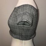 Brandy Melville NEW  Gray Plaid Crop Top Photo 2