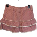 POL NWT Pink Ruffled Short Eyelet 100% Cotton Skirt Size Large Photo 3