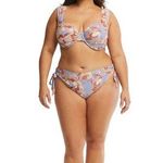 Time & Tru Nwt Women's Side Tie Bikini Swim set Sizes 3X 24W-26W dusty blue Photo 0
