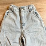 Mango Super High Waisted Paperbag Waist Detail Baggy Light Wash Jeans Size 4 Photo 4