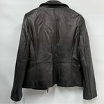 Ann Taylor Leather black Jacket medium soft buttery zip up w/pockets Photo 1