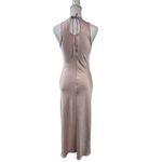 House of Harlow  1960 Classic Light Pink High Neckline Back Tie Maxi Dress Size S Photo 4
