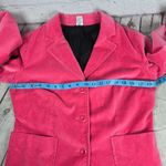 Garnet Hill  Women's Pink Velvet Blazer Jacket‎ Size 06 Cotton Spandex Blend Photo 7