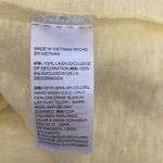 Chico's Yellow Linen Knit Top Size 0 Small Metallic Trim Short Sleeve Tunic Tee Photo 12