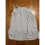 Mossimo Striped Tank Top Ruffle Hem Sleeveless Casual Summer Top Size S White Photo 9