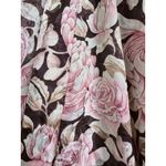 Floral Rose Brown Satiny Vintage Robe Kimono size Small Photo 5