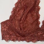 Free People  Intimately Bra Women Small Rust Orange Lace Halter Triangle Bralette Photo 2