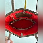 The Coach City Tote Signature Canvas in Brown and Red Photo 2