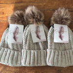 Jessica Simpson Knit Pom-Pom Hat Lot Photo 0