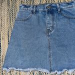 Brandy Melville John Galt Light Medium Wash Blue Denim Mini Skirt One Size Photo 1