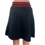 Maje  Black Jispe Textured Asymmetric Elastic Waist Pull On A-Line Mini Skirt L Photo 2