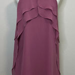 Lauren Ralph‎ Lauren Mauve Ruffle Criss Cross Strap Dress Photo 0