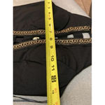 WILDCAT Black Cage Front High Neck Backless Crop Top w/ Gold Chain Detailing Sm Photo 11