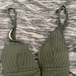 Shade & Shore Olive Green Ribbed Swimsuit by shade shore size L Photo 2