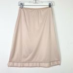 Vintage Gossard Tan Beige Lace Trim A Line Midi Slip Skirt Size M Size M Photo 1