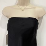 NWT Donni Satiny Tube Top Medium Black Satin Revolve Chic Photo 4