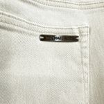 Michael Kors  Size 12 Jeans White Light Wash Skinny Fit Denim‎ Button Photo 2
