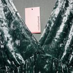 Motherhood Maternity NWT Crushed Velvet Empire Waist Dress Green 3/4 Sleeve SZ M Photo 11