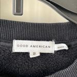 Good American Black Crewneck Sweater Relaxed Fit Photo 1
